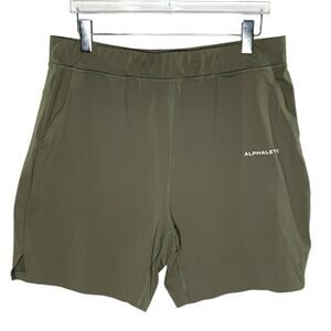 Alphalete XXL Mens Pull On Active Short Green Athletic Slim Fit Workout Gym